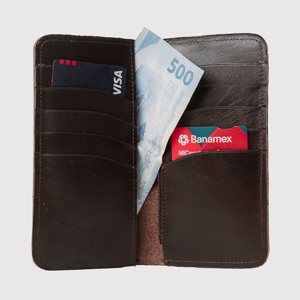 CARTERA VERTICAL GRANDE CHOCOLATE