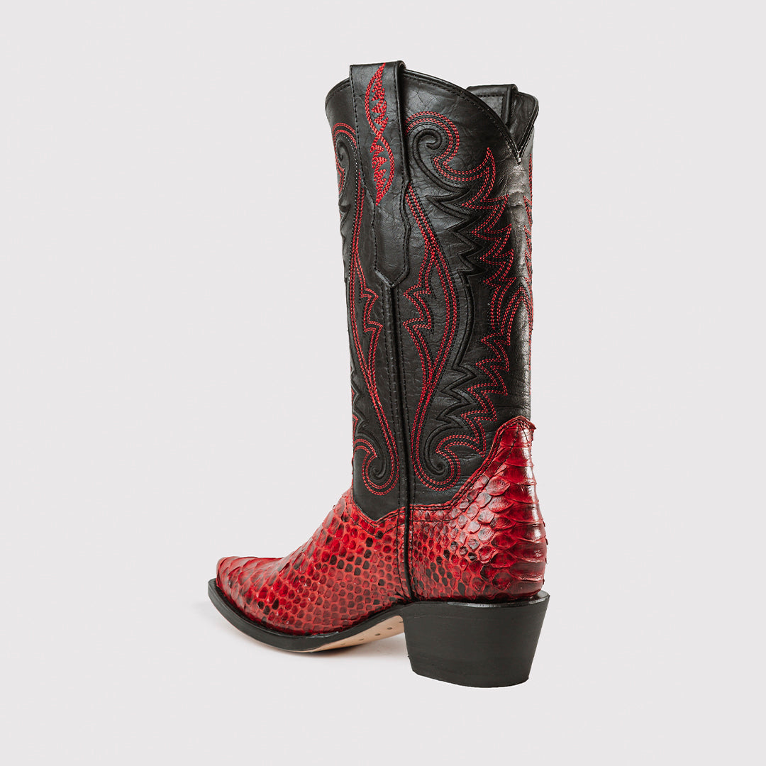 BOTA VAQUERA PARA DAMA ROJA
