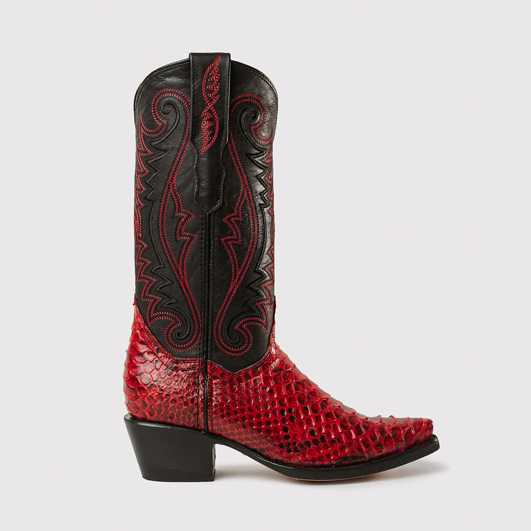 BOTA VAQUERA PARA DAMA ROJA